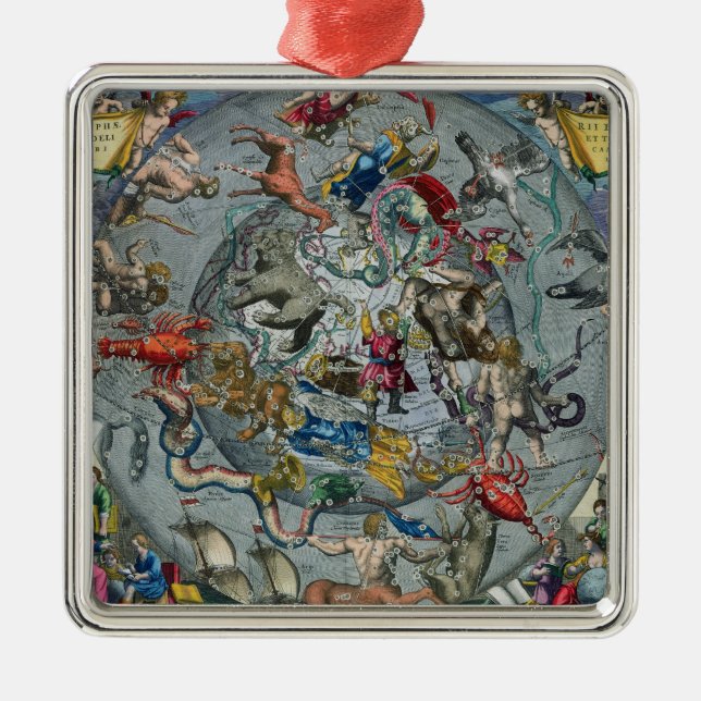 Map of Constellations of the Northern Metal Ornament (Front)