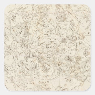 Map of Constellations Square Sticker