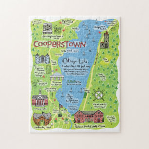 Map of Cooperstown, New York, Puzzle