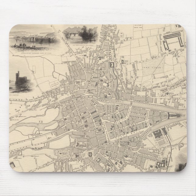 Map of Cork, Ireland Mouse Pad (Front)