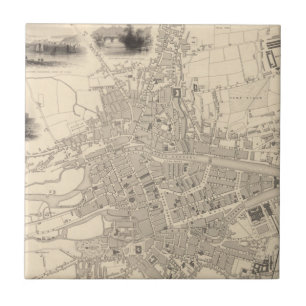 Map of Cork, Ireland Tile