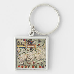 Map of Cornwall Keychain
