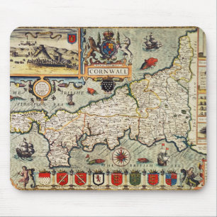 Map of Cornwall Mouse Pad