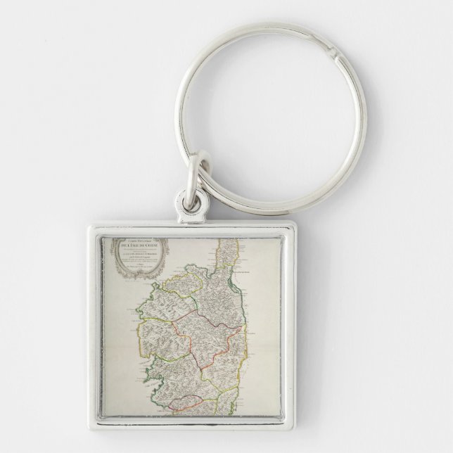 Map of Corsica Keychain (Front)