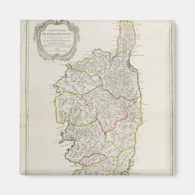 Map of Corsica Magnet (Front)