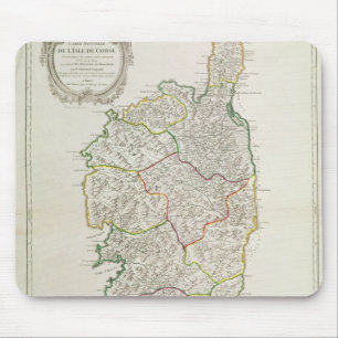 Map of Corsica Mouse Pad