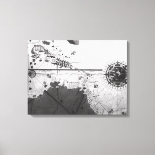 Map of countries canvas print