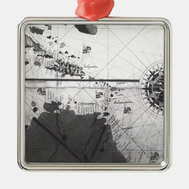 Map of countries metal ornament (Front)