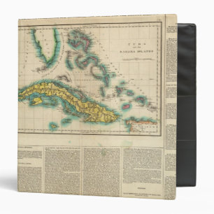 Map Of Cuba And The Bahama Islands Binder