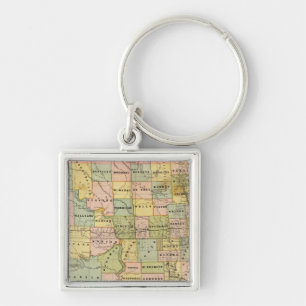 Map of Dakota Keychain
