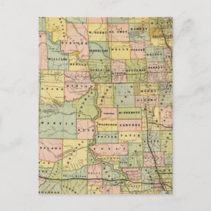 Map of Dakota Postcard