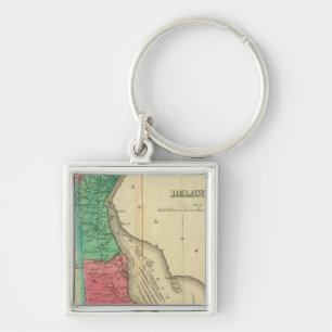 Map Of Delaware Keychain