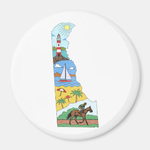 Map Of Delaware Sea Beach National Parks Magnet