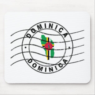 Map of Dominica, Postal Passport Stamp Mouse Pad