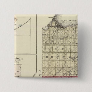 Map of Douglas and Burnett counties 2 Inch Square Button