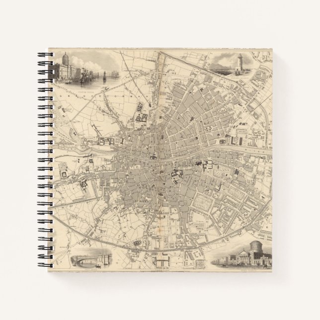 Map of Dublin, Ireland Notebook (Front)