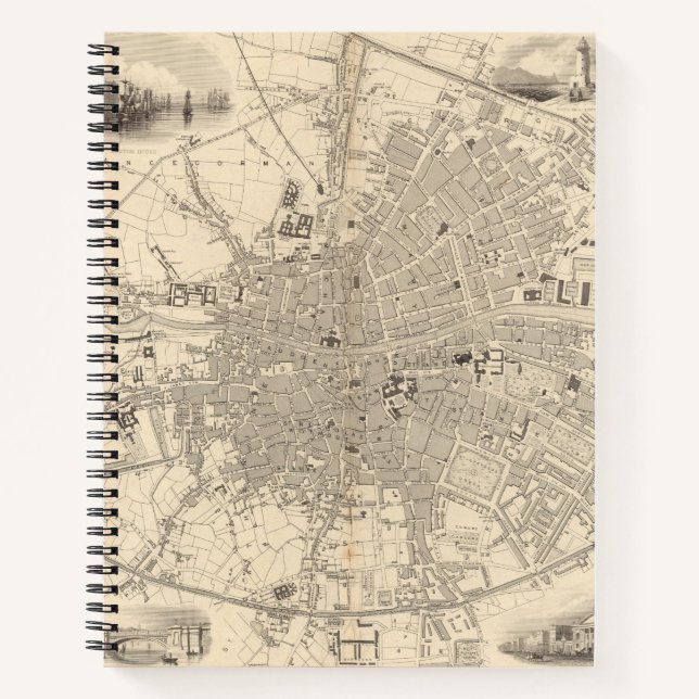 Map of Dublin, Ireland Notebook (Front)