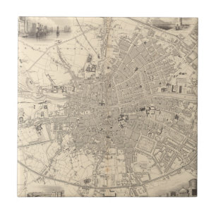 Map of Dublin, Ireland Tile