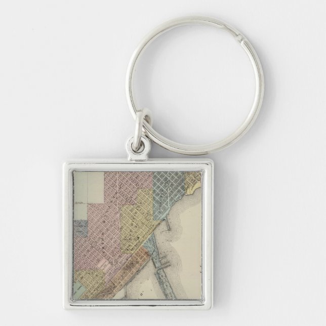 Map of Duluth, St. Louis County, Minnesota Keychain (Front)