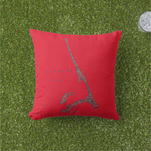 Map of Duxbury Beach Saquish Plymouth MA Outdoor Pillow