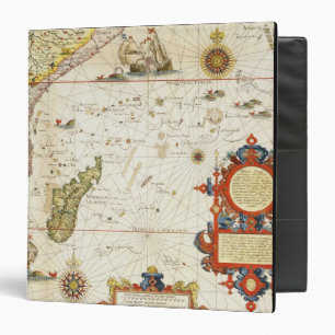 Map of East Africa and Madagascar, 1596 (hand colo Binder