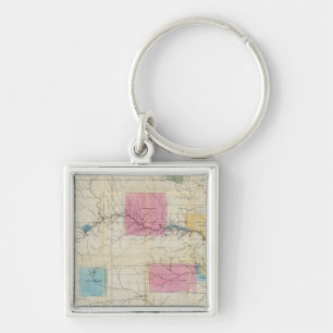 Map of Eastern Kansas Keychain