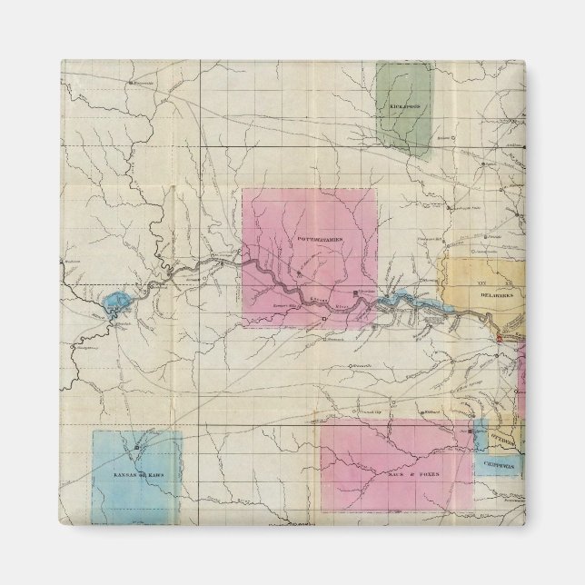 Map of Eastern Kansas Magnet (Front)