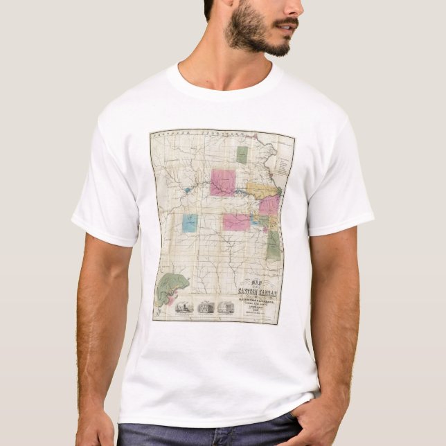 Map of Eastern Kansas T-Shirt (Front)
