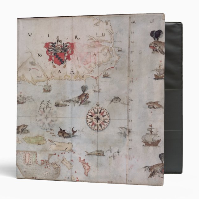 Map of Eastern North America Binder (Front/Inside)
