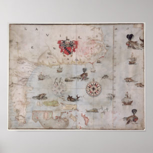 Map of Eastern North America Poster