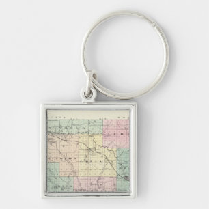 Map of Eau Claire County, State of Wisconsin Keychain
