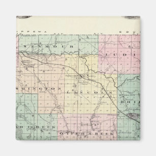 Map of Eau Claire County, State of Wisconsin Magnet