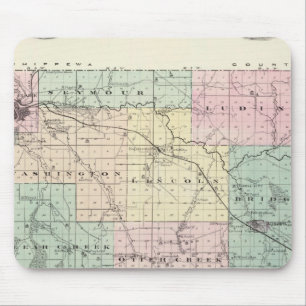 Map of Eau Claire County, State of Wisconsin Mouse Pad
