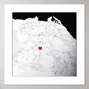 Map of Edinburgh Scotland Chic Modern Elegant Gift Foil Prints
