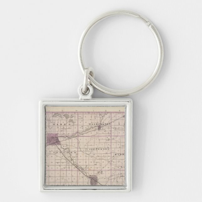 Map of Elkhart County Keychain (Front)