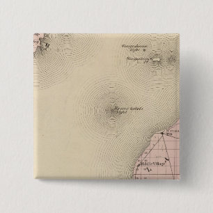 Map of Emmet County, Michigan 2 Inch Square Button