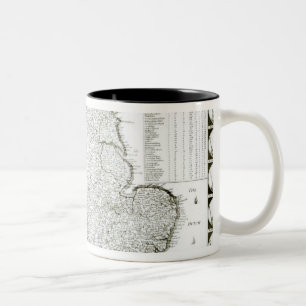 Map of England and Wales, 1644 Two-Tone Coffee Mug