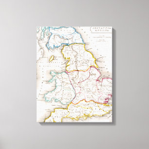 Map of England   Britannia Antiqua Canvas Print