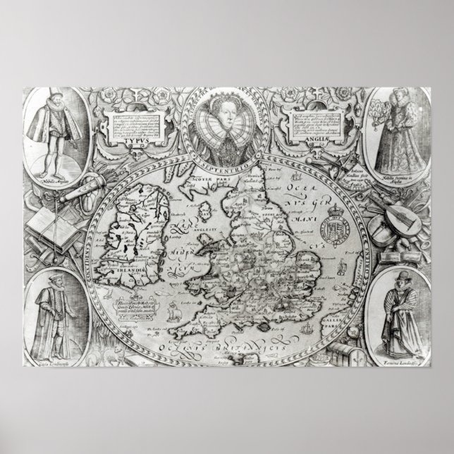 Map of England during the reign of Poster (Front)