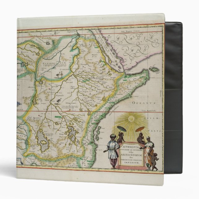 Map of Ethiopia showing five African states Binder (Front/Inside)