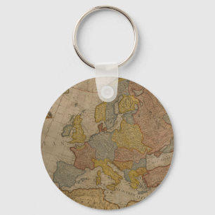 Map of Europe 1700 Keychain