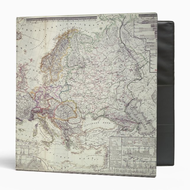 Map of Europe, 1841 Binder (Front/Inside)