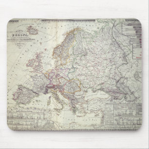 Map of Europe, 1841 Mouse Pad