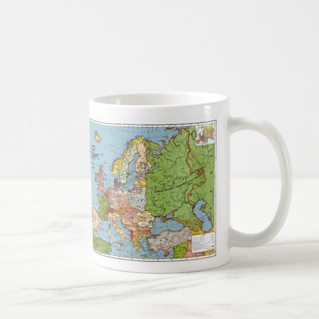 Map_of_Europe,_1923b Coffee Mug (Right)