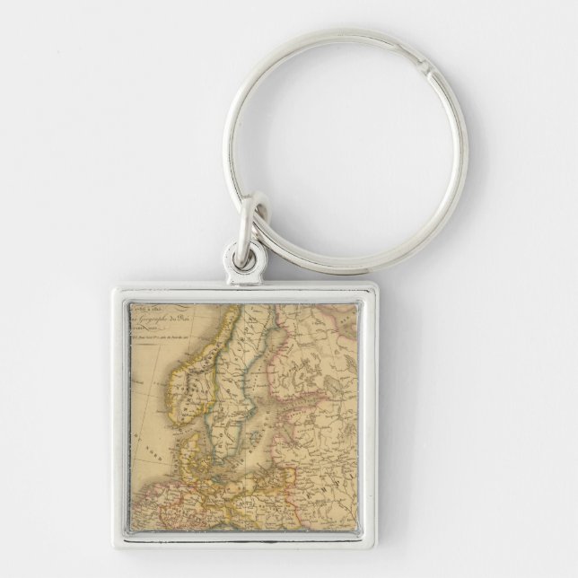 Map of Europe 2 Keychain (Front)