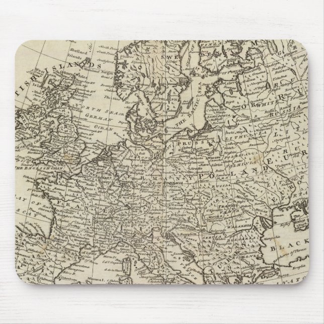 Map of Europe 3 Mouse Pad (Front)
