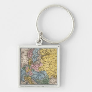 Map of Europe 4 Keychain
