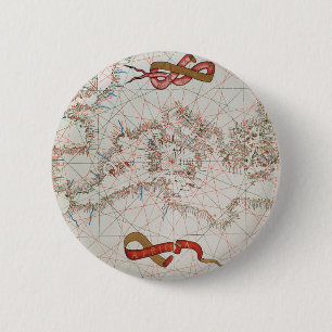 Map of Europe & Coasts of North Africa 2 Inch Round Button