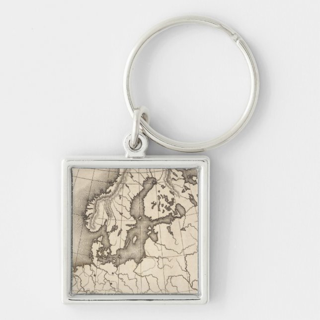 Map of Europe Keychain (Front)