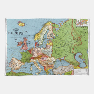 Map of Europe Kitchen Towel